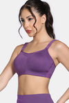 Zelocity High Impact Quick Dry Sports Bra - Sunset Purple — thumbnail 3